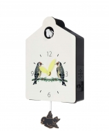 Часы настенные с кукушкой и маятником Clocker KuKuOne, деревянные, белые